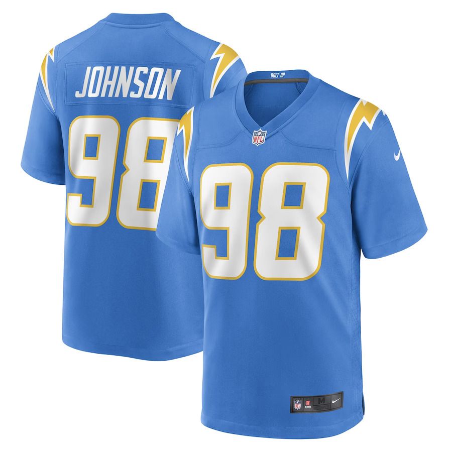 Men Los Angeles Chargers 98 Austin Johnson Nike Powder Blue Game Player NFL Jersey